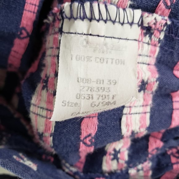 Vintage OshKosh Vestbak Bunny Overalls 6 9 month Denim Jean Heart Baby Rabbit - Picture 7 of 8